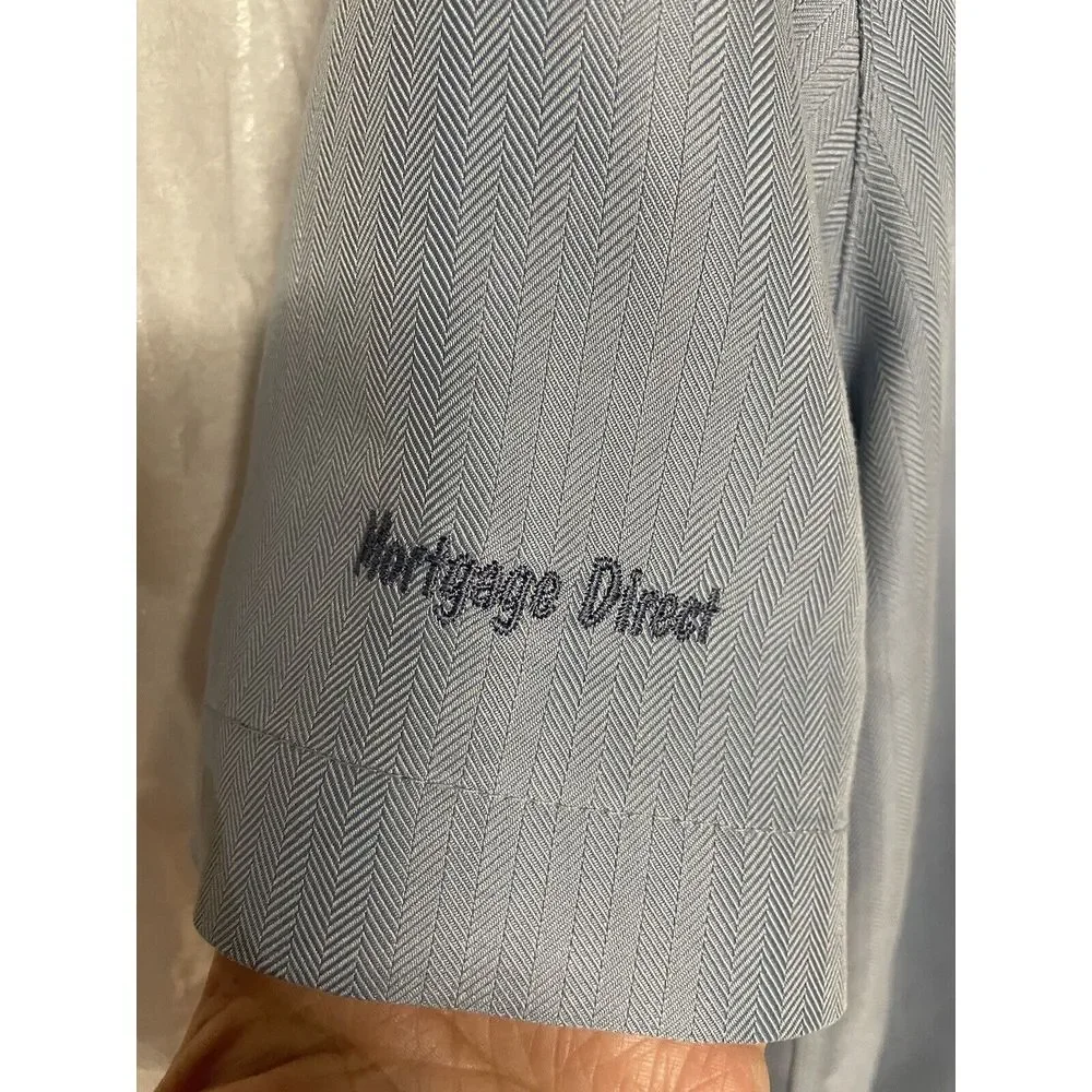 Dunbrooke Men's Light Blue Short Sleeve Button Up Shirt‎ L